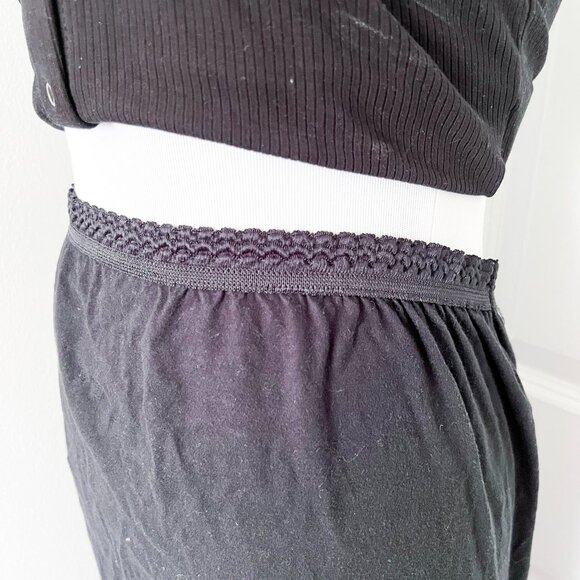 Vintage Rosin Black Midi Slip Skirt with Lace Trim - Picture 6 of 7